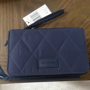Vera Bradley Navy Quilted Clutch